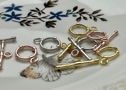 10 mm 925 Sterling Silver/Gold/Rose Gold Toggle Clasp Genuine 925 Sterling Silver Toggle Findings With Round Shape Design DIY Jewelry #10266