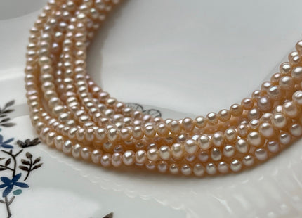 3 mm 4 mm AAA Light Pink Color Round Potato Freshwater Pearl Beads High Luster Genuine Pink Color Tiny Small Potato Freshwater Pearls #P2110