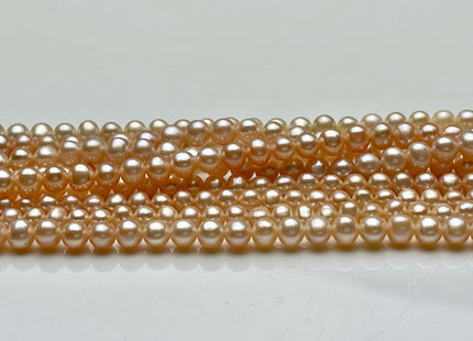 3 mm 4 mm AAA Light Pink Color Round Potato Freshwater Pearl Beads High Luster Genuine Pink Color Tiny Small Potato Freshwater Pearls #P2110