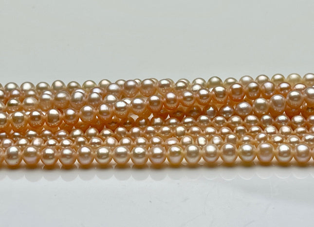 3 mm 4 mm AAA Light Pink Color Round Potato Freshwater Pearl Beads High Luster Genuine Pink Color Tiny Small Potato Freshwater Pearls #P2110