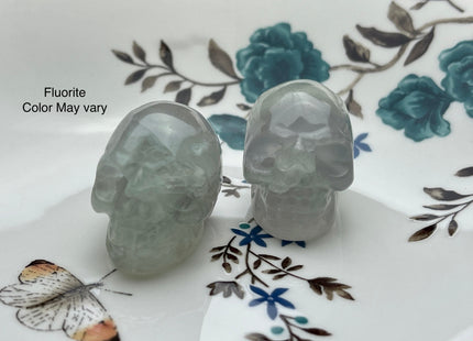 1.5 Inch Hand Carved Gemstone Skull Home Decorations