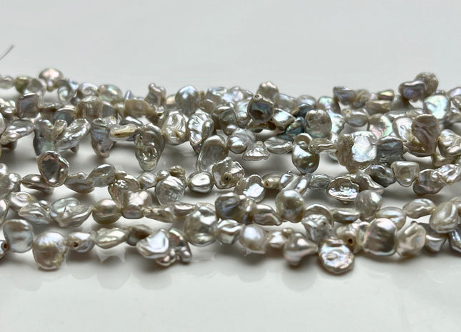 5-6x6-7 mm AA Gray Color Keshi Freshwater Pearls Top Drilled Keshi Pearl Beads High Luster Genuine Keshi Freshwater Pearls #P1994