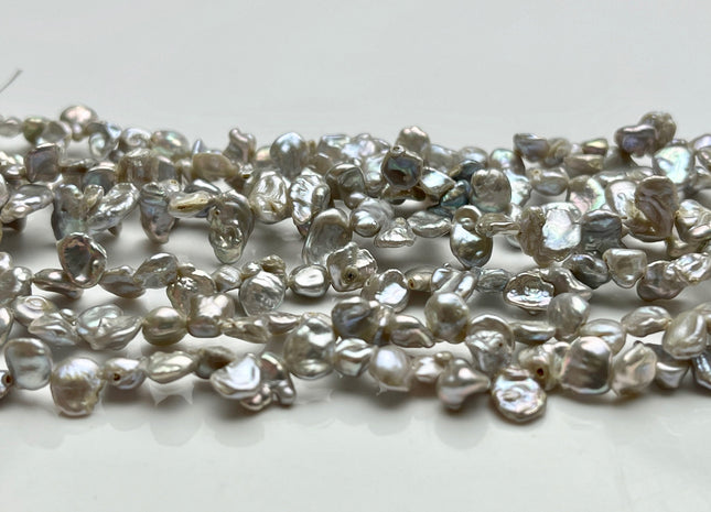 5-6x6-7 mm AA Gray Color Keshi Freshwater Pearls Top Drilled Keshi Pearl Beads High Luster Genuine Keshi Freshwater Pearls #P1994