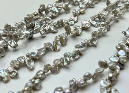 5-6x6-7 mm AA Gray Color Keshi Freshwater Pearls Top Drilled Keshi Pearl Beads High Luster Genuine Keshi Freshwater Pearls #P1994