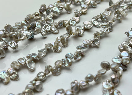 5-6x6-7 mm AA Gray Color Keshi Freshwater Pearls Top Drilled Keshi Pearl Beads High Luster Genuine Keshi Freshwater Pearls #P1994