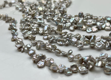 5-6x6-7 mm AA Gray Color Keshi Freshwater Pearls Top Drilled Keshi Pearl Beads High Luster Genuine Keshi Freshwater Pearls #P1994