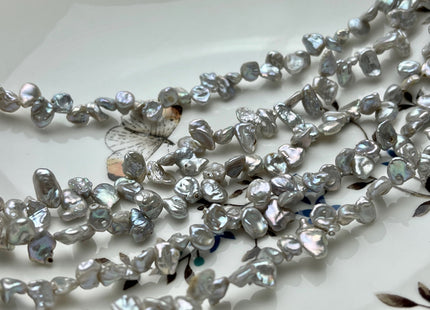 5-6x6-7 mm AA Gray Color Keshi Freshwater Pearls Top Drilled Keshi Pearl Beads High Luster Genuine Keshi Freshwater Pearls #P1994