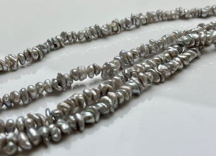 6-8 mm AA Gray Color Keshi Disc Freshwater Pearl Beads Center Drilled Genuine Gray Color Keshi Disc Shaped Pearls #P2000