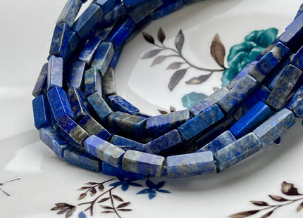 4-5x13 mm Cuboid Tube Shape Multi Blue Color Lapis Gemstone Beads Genuine Lapis Loose Beads 15.5 Inches Strand #4012