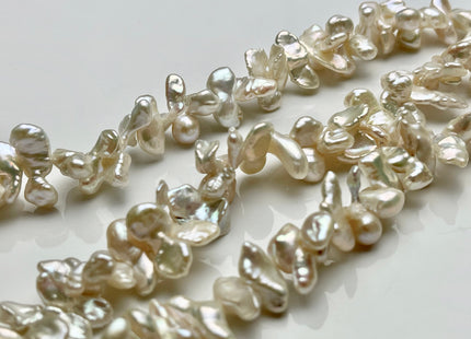 5-8x8-14 mm AAA Freshwater Natural White Keshi Pearl Beads Genuine Double Keshi Center Drilled High Luster Natural KeshiPearls #P2007