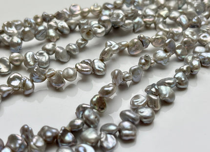 5-6x7-8 mm AA Gray Color Keshi Freshwater Pearls Top Drilled Keshi Pearl Beads High Luster Genuine Keshi Freshwater Pearls #P2008