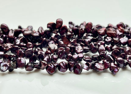 5-6x7-8 mm AA Mulberry Color Keshi Freshwater Pearls Top Drilled Keshi Pearl Beads High Luster Genuine Wine Purple Color Keshi Pearls #P2006