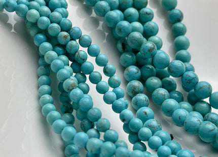 4 mm 6 mm Smooth Round Green Blue Turquoise Color Gemstone Beads 15.5 Inches Strand #4020