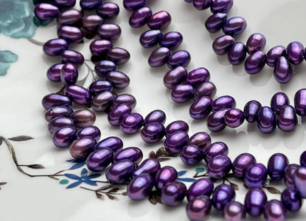 5x7mm AA Top Drilled Purple Color Rice/Oval Freshwater Pearl Beads Genuine High Luster Dancing Cultured Freshwater Pearls #P2020