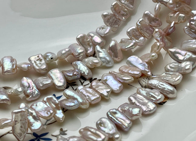 7-9x11-16 mm AAAA Natural Pink Biwa Stick Freshwater Pearl Beads Genuine Center Drilled Super High Luster Very Rare Biwa Pearl Beads #P2030