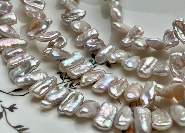 7-9x11-16 mm AAAA Natural Pink Biwa Stick Freshwater Pearl Beads Genuine Center Drilled Super High Luster Very Rare Biwa Pearl Beads #P2030