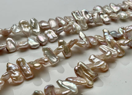 7-9x11-16 mm AAAA Natural Pink Biwa Stick Freshwater Pearl Beads Genuine Center Drilled Super High Luster Very Rare Biwa Pearl Beads #P2030