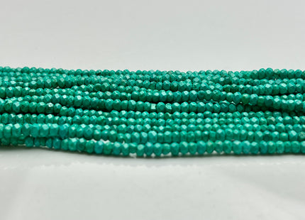 2-2.5x3 mm Faceted Rondelle Turquoise Beads 15 Inches Strand #4042