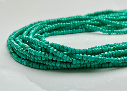 2-2.5x3 mm Faceted Rondelle Turquoise Beads 15 Inches Strand #4042