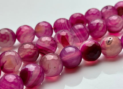 12mm 14mm Faceted Round Fire Agate Gemstone Beads Heat Treated Multi Purple Color Natural Gemstone Fire Agate 15.5 Inches Strand #4047