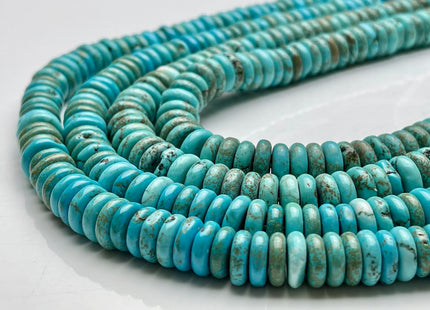 10-11 mm Smooth Rondelle Shape Turquoise Gemstone Beads Green Blue And Brown Color Turquoise #4066