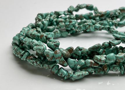 6x7-7x12 mm Turquoise Gemstone Irregular Nugget Beads Turquoise Brown Blue Green Color Irregular Nugget Gemstone Beads #4069