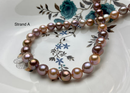 10.5-13mm AAAAA Very Rare Natural Multi Dark Mauve Pink Freshwater Baroque/Edison Pearl Beads High Luster Genuine Purple Edison Pearl #P2045