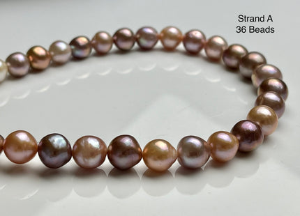 10.5-13mm AAAAA Very Rare Natural Multi Dark Mauve Pink Freshwater Baroque/Edison Pearl Beads High Luster Genuine Purple Edison Pearl #P2045