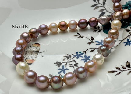 10.5-13mm AAAAA Very Rare Natural Multi Dark Mauve Pink Freshwater Baroque/Edison Pearl Beads High Luster Genuine Purple Edison Pearl #P2045