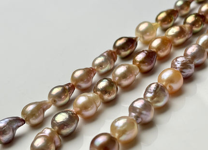 8-10x13-18mm AAAA VeryRare Natural Multi Dark Mauve Pink Freshwater Baroque/Edison Pearl Bead High Luster Genuine Purple Edison Pearl #P2059