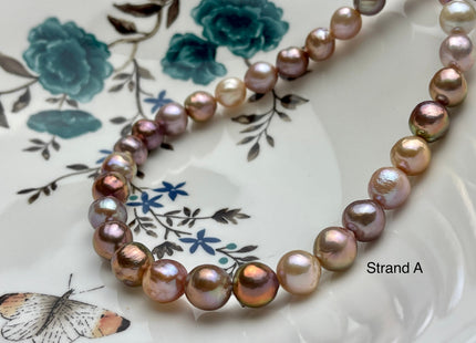 9-10 mm AAAAA Very Rare Dark Mauve Pink Baroque Edison Pearl Genuine Top Quality Natural Edison Pearl With Iridescent Color #P2061