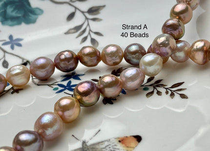 9-10 mm AAAAA Very Rare Dark Mauve Pink Baroque Edison Pearl Genuine Top Quality Natural Edison Pearl With Iridescent Color #P2061