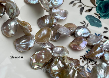 One-Of-A-Kind 20x30 mm AAA Rare HUGE Keshi Freshwater Pearl Bead Genuine Super High Luster Natural Mauve Pink Freshwater Keshi Pearls #P2075