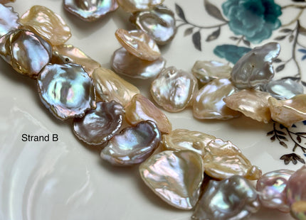 One-Of-A-Kind 20x30 mm AAA Rare HUGE Keshi Freshwater Pearl Bead Genuine Super High Luster Natural Mauve Pink Freshwater Keshi Pearls #P2075