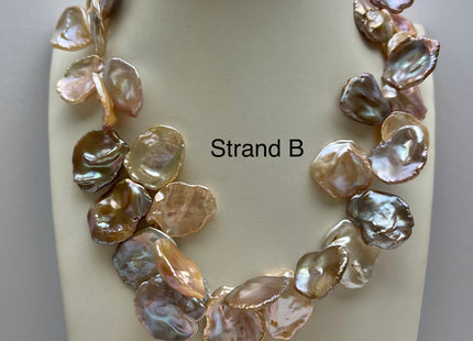 One-Of-A-Kind 20x30 mm AAA Rare HUGE Keshi Freshwater Pearl Bead Genuine Super High Luster Natural Mauve Pink Freshwater Keshi Pearls #P2075