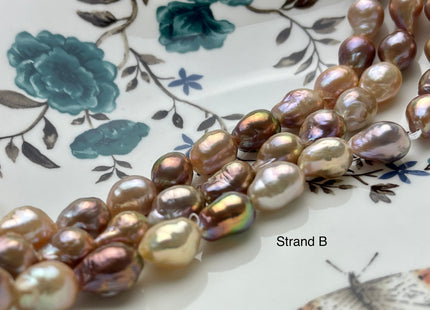 8-10x13-18mm AAAA VeryRare Natural Multi Dark Mauve Pink Freshwater Baroque/Edison Pearl Bead High Luster Genuine Purple Edison Pearl #P2059