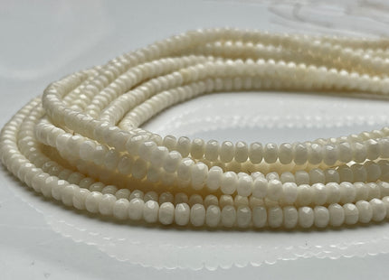 3x4.5 mm AAA Natural Color Faceted Rondelle Fossil Coral Gemstone Beads Top Quality Micro Faceted Fossil Coral Gemstone Loose Beads #4092