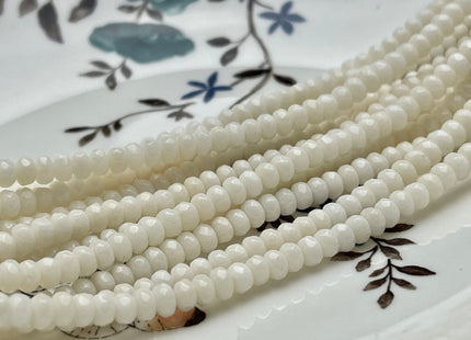 3x4.5 mm AAA Natural Color Faceted Rondelle Fossil Coral Gemstone Beads Top Quality Micro Faceted Fossil Coral Gemstone Loose Beads #4092