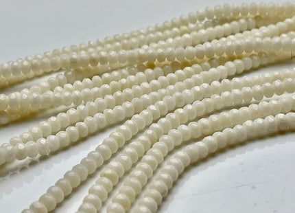 3x4.5 mm AAA Natural Color Faceted Rondelle Fossil Coral Gemstone Beads Top Quality Micro Faceted Fossil Coral Gemstone Loose Beads #4092