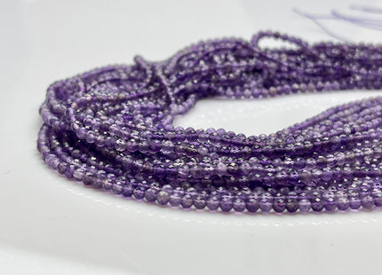 2mm 3mm Natural Color Amethyst Gemstone Beads Natural Purple Color Faceted Round Shape #2062