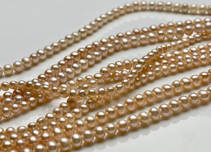 3 mm 4 mm AAA Light Pink Color Round Potato Freshwater Pearl Beads High Luster Genuine Pink Color Tiny Small Potato Freshwater Pearls #P2110