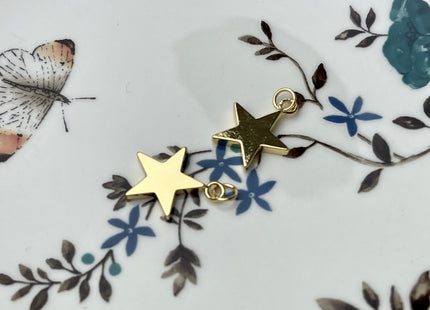 Cute Dainty Star Design Charms for Necklace Jewelry Making, 18K Gold Filled Swirled Enamel Colored Charm Pendant, One Piece #CR0040
