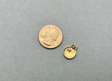 Compass Medallion Charm for Necklace Jewelry Making, 18K Gold Filled Charm Pendant, Antique Compass Charm, One Piece #CR0023