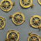 Star Compass Design Medallion Charms for Necklace Jewelry Making, 18K Gold Filled Charm Medallion Pendant With CZ, One Piece #CR0016