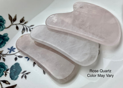 50x70-80 mm Gua Sha Body And Facial Massage Tool Clear Quartz, Purple Amethyst, Pink Rose Quartz, Green Jade Premium Gemstones #4000