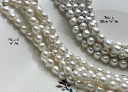6x7-8 mm AAA Natural White High Luster Baby Edison Baroque Freshwater Pearl Beads Genuine Tear Drop Shape Small Edison Pearls #P1444