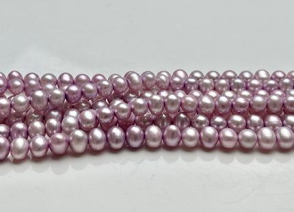 5-6 mm Rare Lilac Color Potato Freshwater Pearl Beads Genuine High Luster Lavender Color Freshwater Potato Pearls #1536
