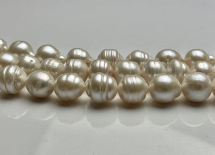 12-14 mm Natural White Jumbo Freshwater Baroque Pearl Beads Genuine Large Baroque Pearls 34 Pieces #P2116