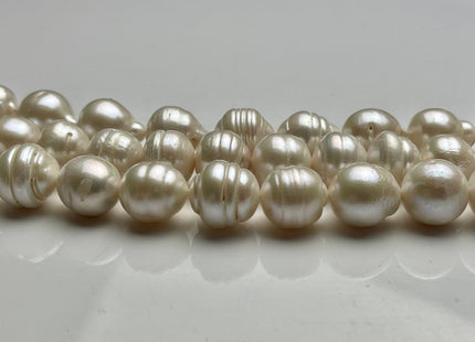 12-14 mm Natural White Jumbo Freshwater Baroque Pearl Beads Genuine Large Baroque Pearls 34 Pieces #P2116