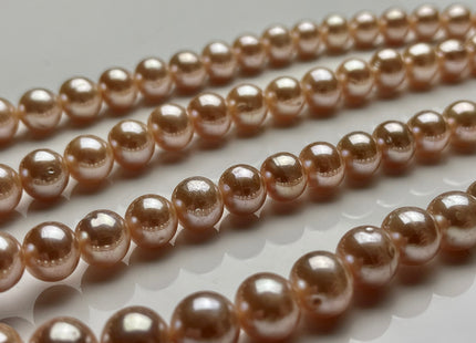10 mm AAA Rare Extra Shiny Natural Pink Semi-Round Freshwater Pearl Beads Genuine High Luster Round Quality Bridal Pearls #P2114